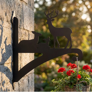 Deer Family Hanging Basket Bracket