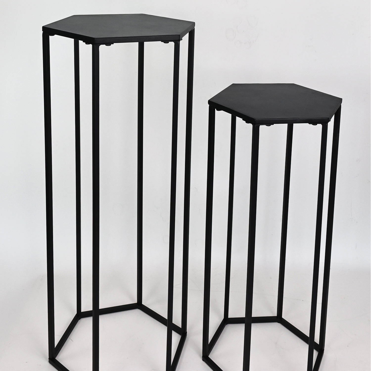 Set Of 2 Plant Stand - Black