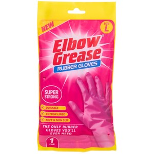 Elbow Grease Super Strong Rubber Gloves Large