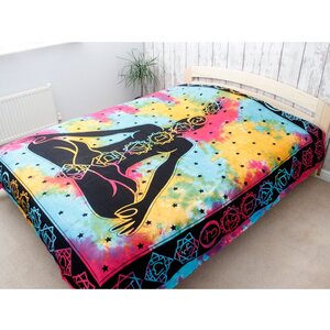 Chakra Buddha Cotton Bedspread  Wall Hanging