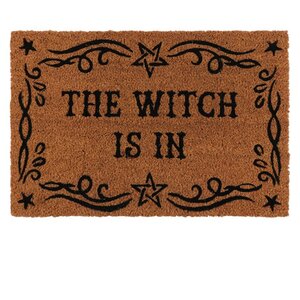 The Witch Is In Doormat Fun Front Porch Decor for Witches