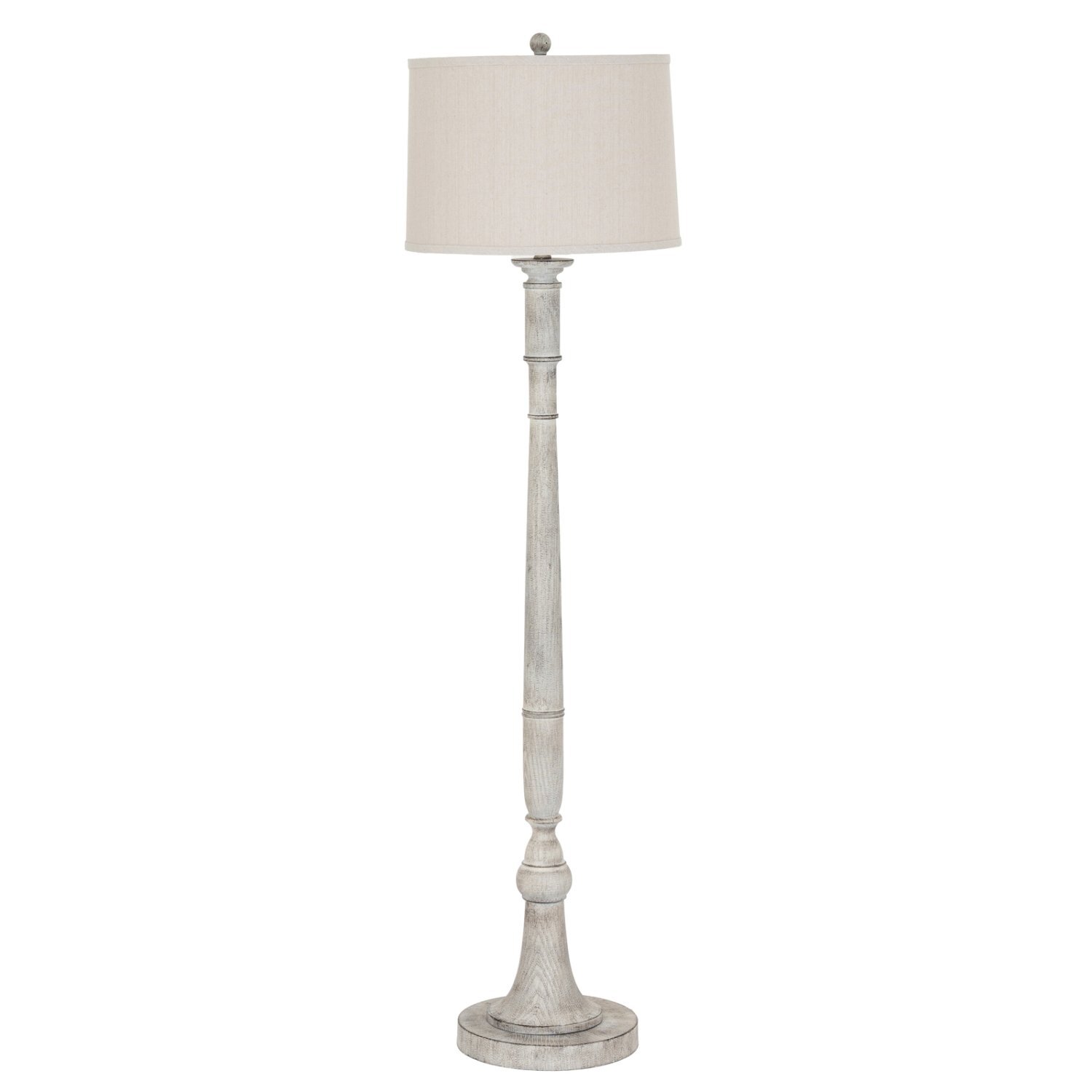 Stella Floor Lamp With Linen Shade Elegant Modern Traditional Lighting - Light Brown
