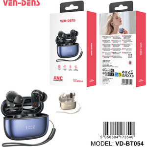 Ven Den Wireless Stereo Earphones Bluetooth 5.4 Earbuds lanyard Included