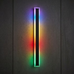 Ener-J Outdoor LED Wall Light RGB Colour Changing Matte Black 100cm Garden Moder
