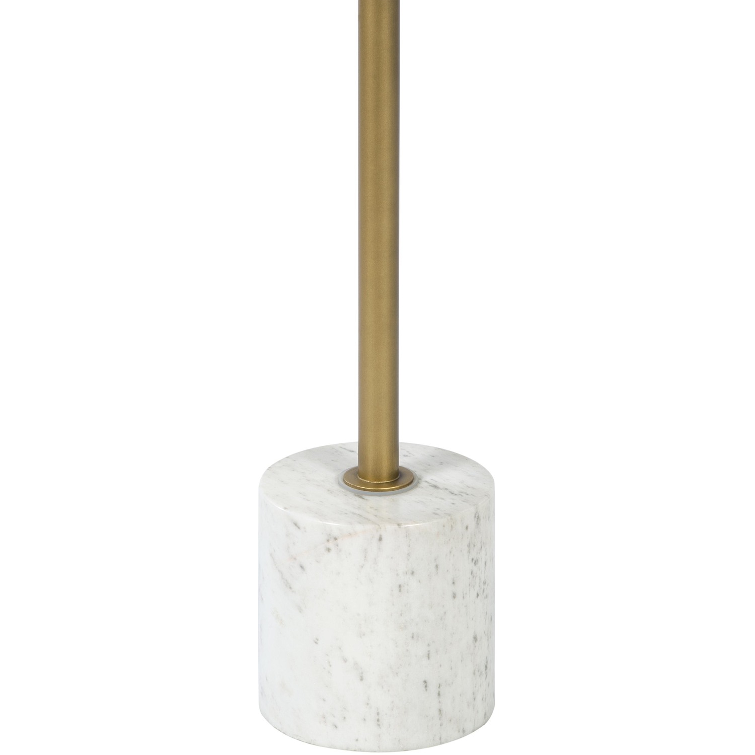 Wyld Haus London Brass And White Marble Round Side Table - White