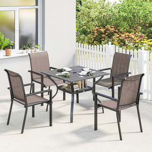 Outsunny 5 Pieces Outdoor Dining Set for 4