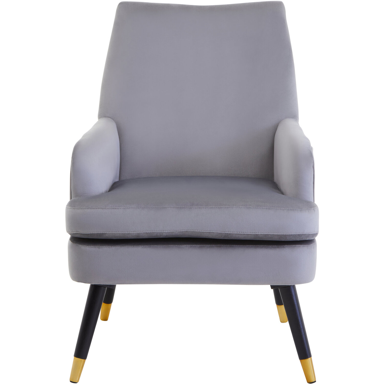 Loretta Grey Velvet Accent Chair - Grey