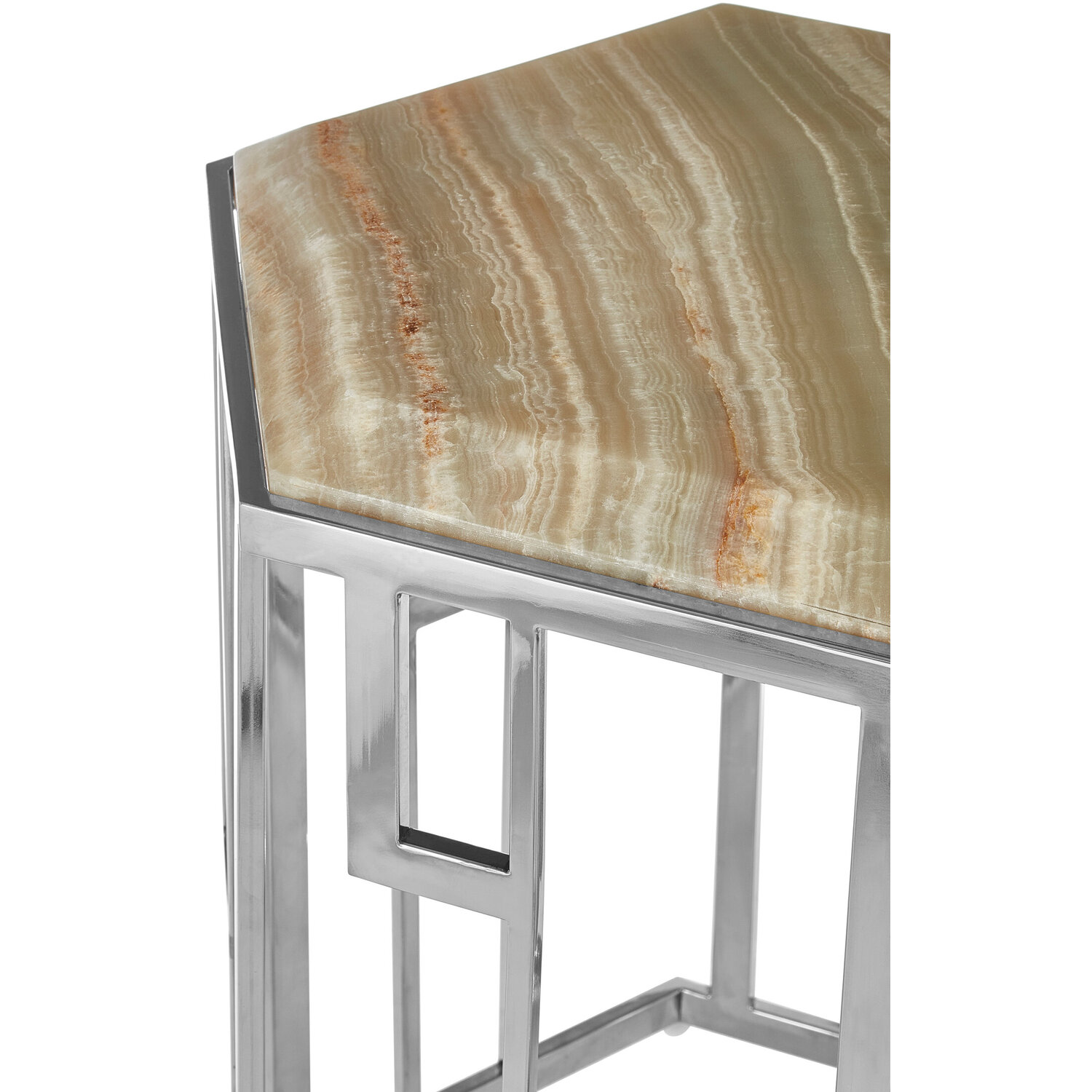 Relic Hexagonal Side Table - Brown