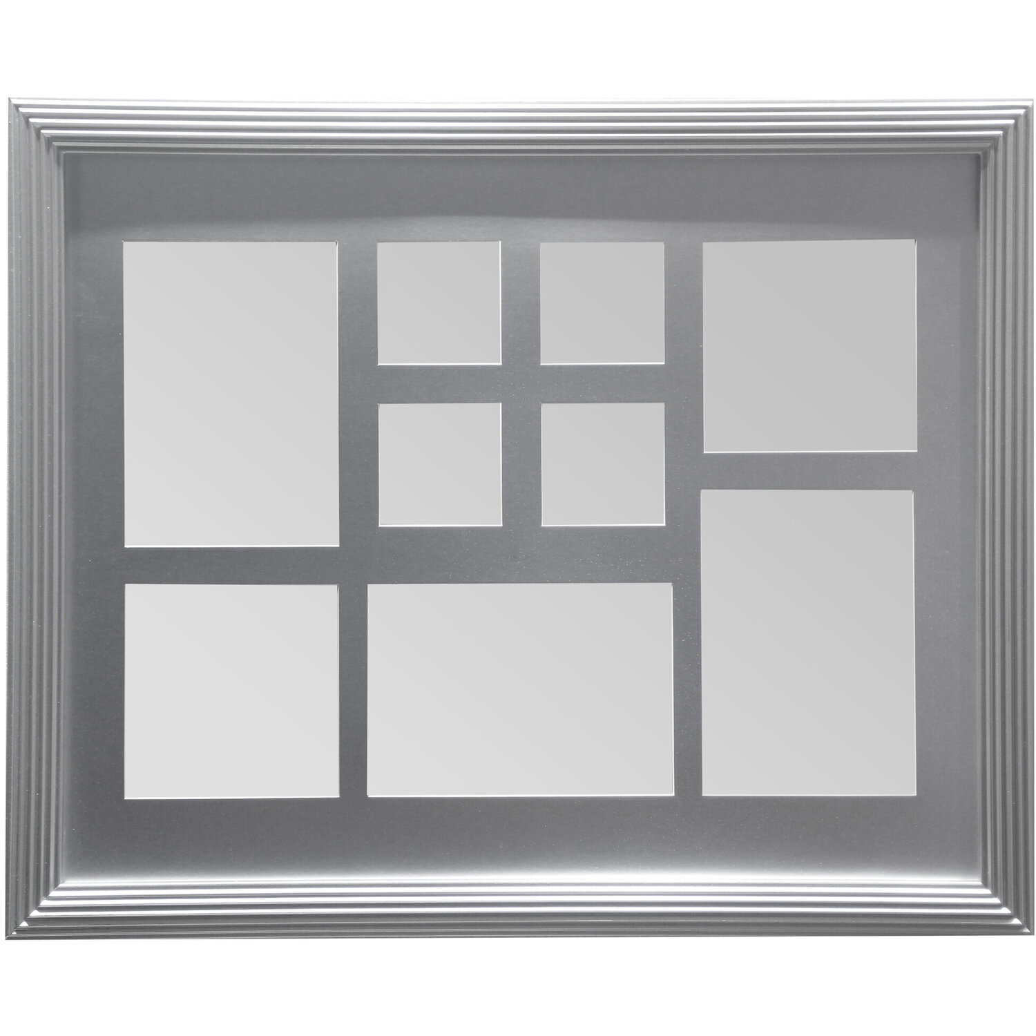 Maren Silver 9 Photo Multi Photo Frame - Silver