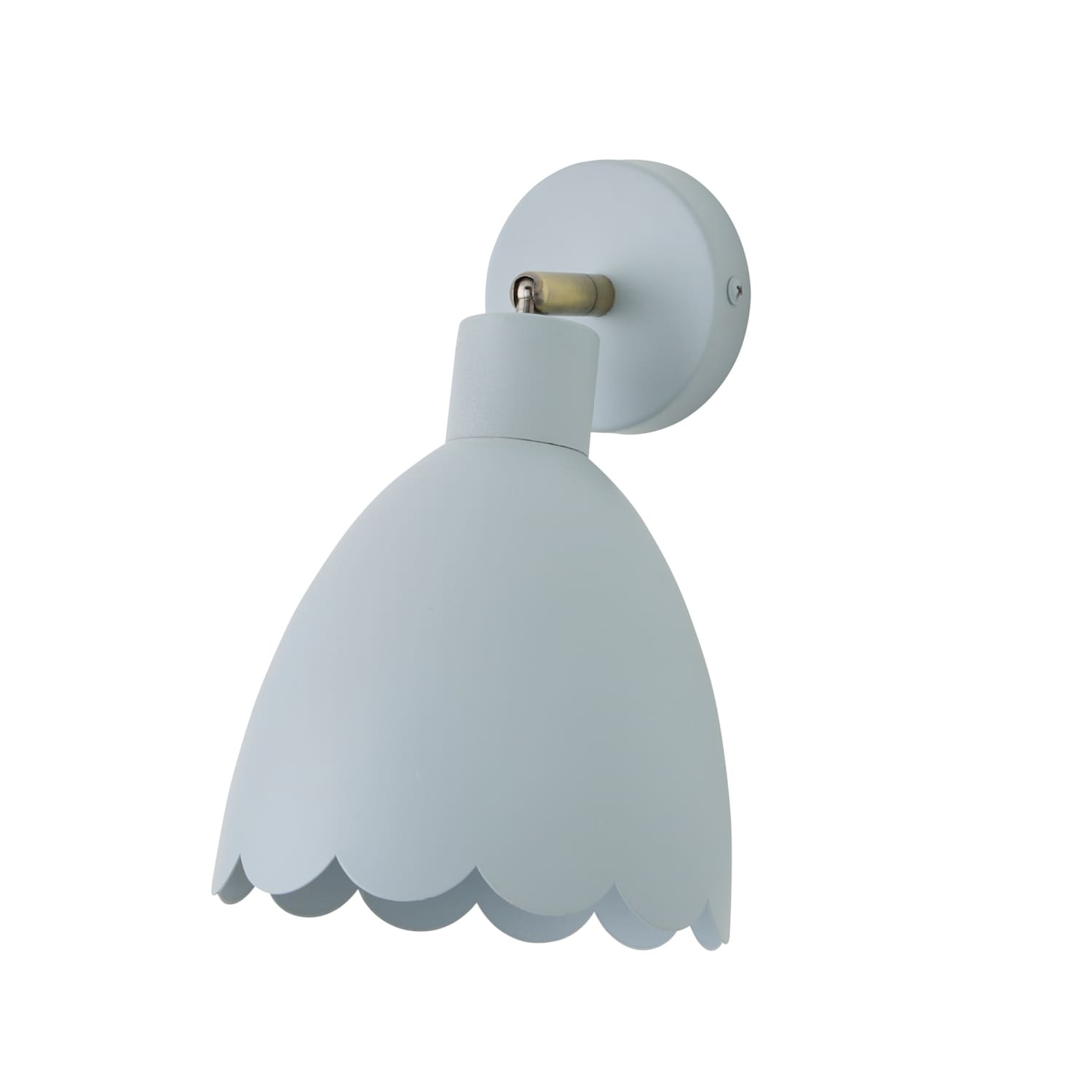 Valuelights Millie Scallop Adjustable Wall Light - Powder Blue / 0.35Kg / Metal