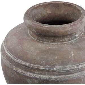Dark Ceramic Etched Top Medium Planter Vase