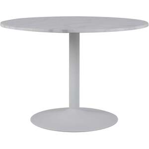 Stavanger Round Marble Dining Table with Steel Base