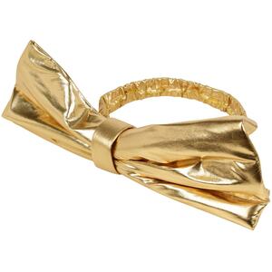 Large Metallic Christmas Chair Bows Decoration - Gold - Set of 2