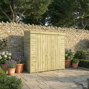 Waltons 6ft x 2'6ft Wooden Overlap Pent Roof Garden Storage Shed