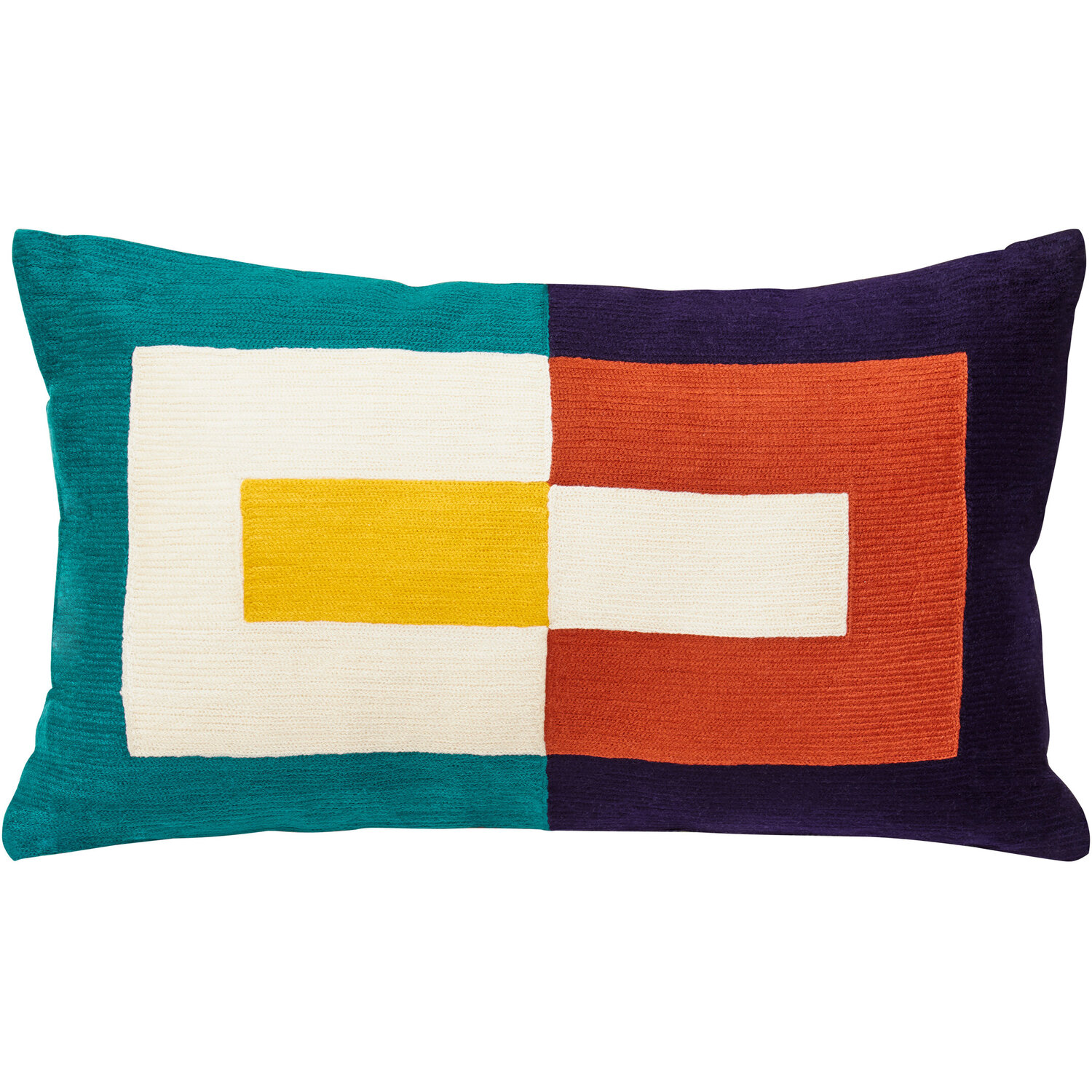 Bosie Ozella Multi Coloured Rectangular Cushion - Multicolour