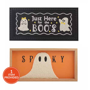 Ghostly Tufted Framed Plaque