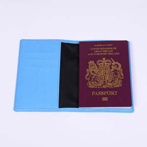 Personalised Script Initial Blue Passport - Faux Leather