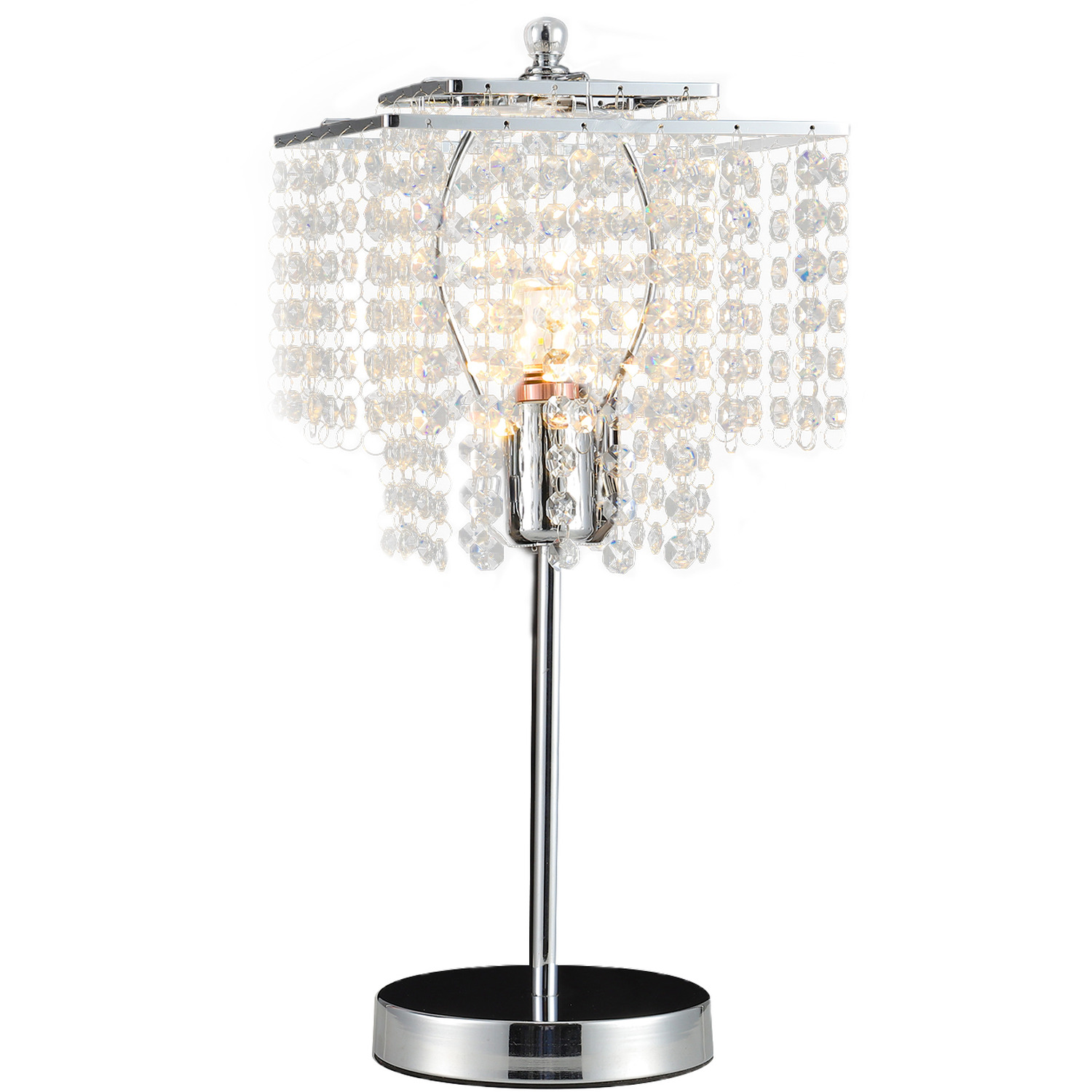 Image of Luxury Crystal Table Lamp with Round&hellip;