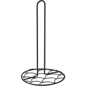 Vertex Deco Matt Black Kitchen Roll Holder