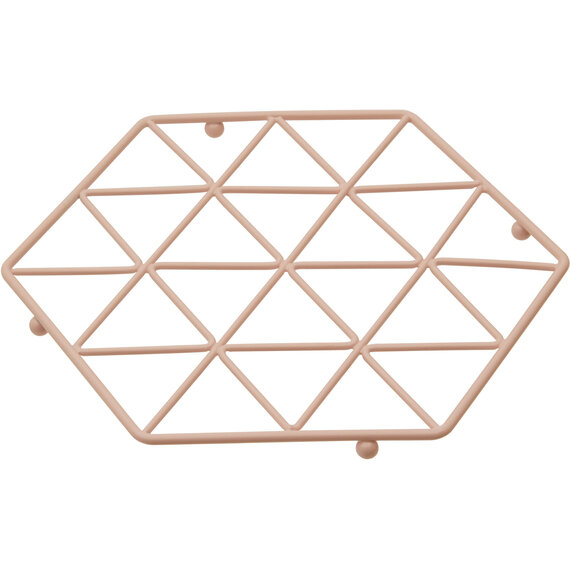 Vertex Pink Finish Hexagonal Trivet
