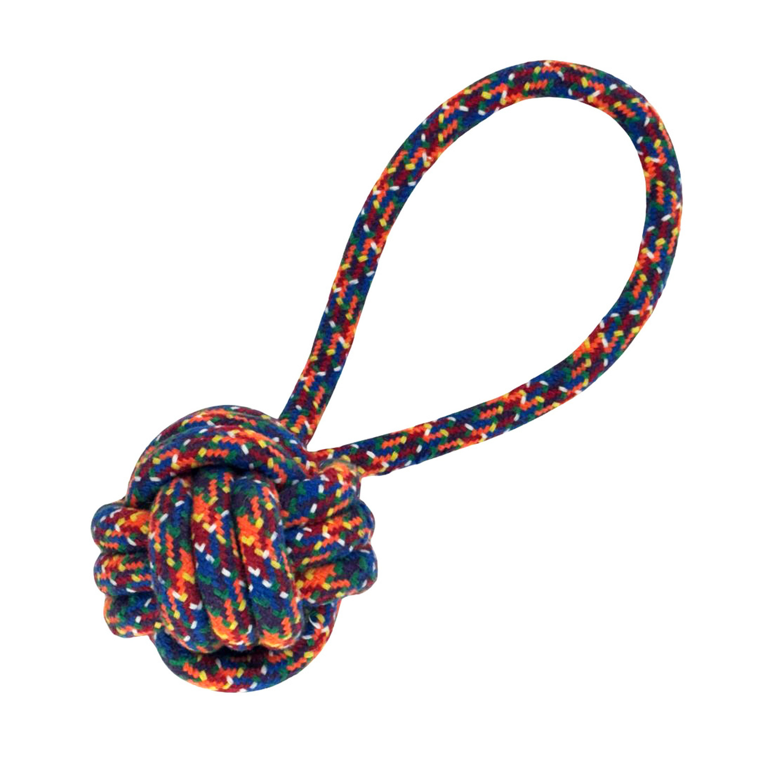 HugglePets Mountain Rope Ball Tugger Dog Toy - Orange