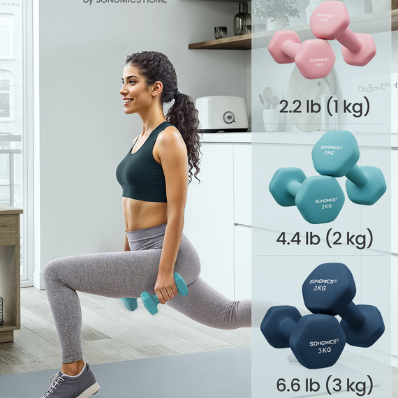 SONGMICS  Weight Lifting Dumbbell Kit with Storage Stand, for Fitness