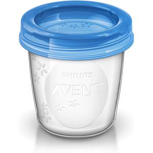 Philips Avent Breast Milk Storage Cups Reusable Baby Feeding Containers Set