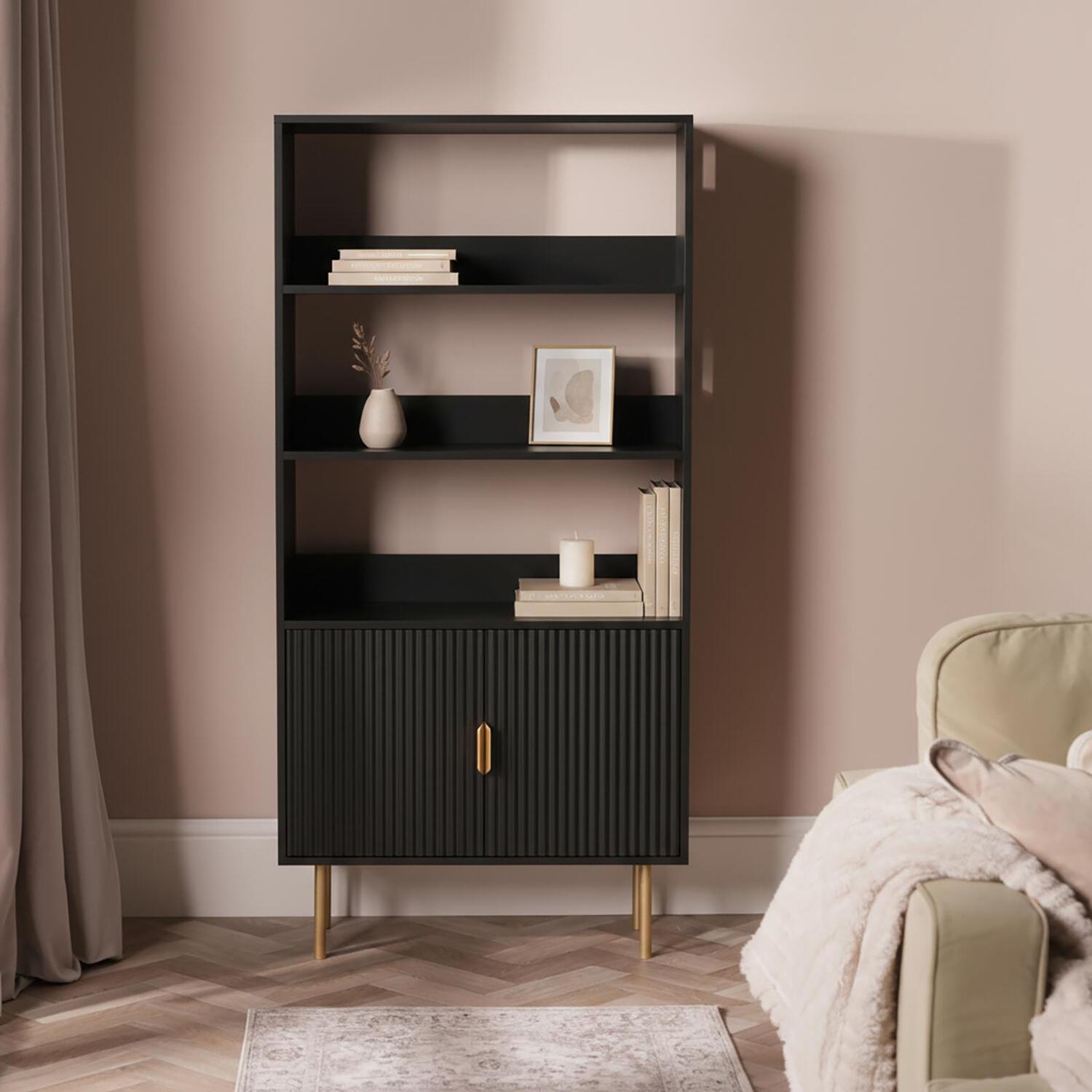 Ohs Ribbed Display Unit - Black