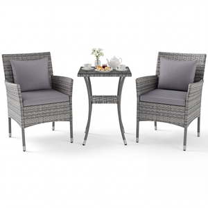 3-Piece Wicker Patio Bistro Set