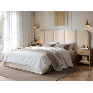 Sienna Hotel Ottoman Bed Cream Velvet