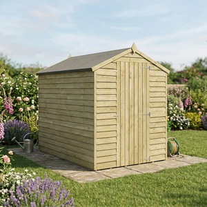 7ft x 5ft Overlap Apex Wooden Garden Storage Shed Windowless