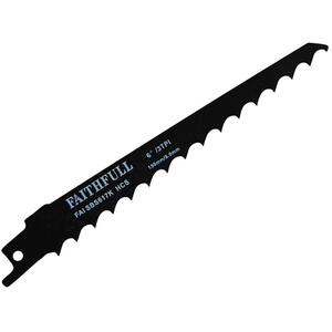 Faithfull S617K Sabre Saw Blade Wood 150mm 3 Tpi (Pack Of 5)