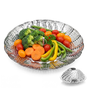 Steamer Basket for Saucepans Stainless Steel Collapsible Vegetable Steamer 23cm