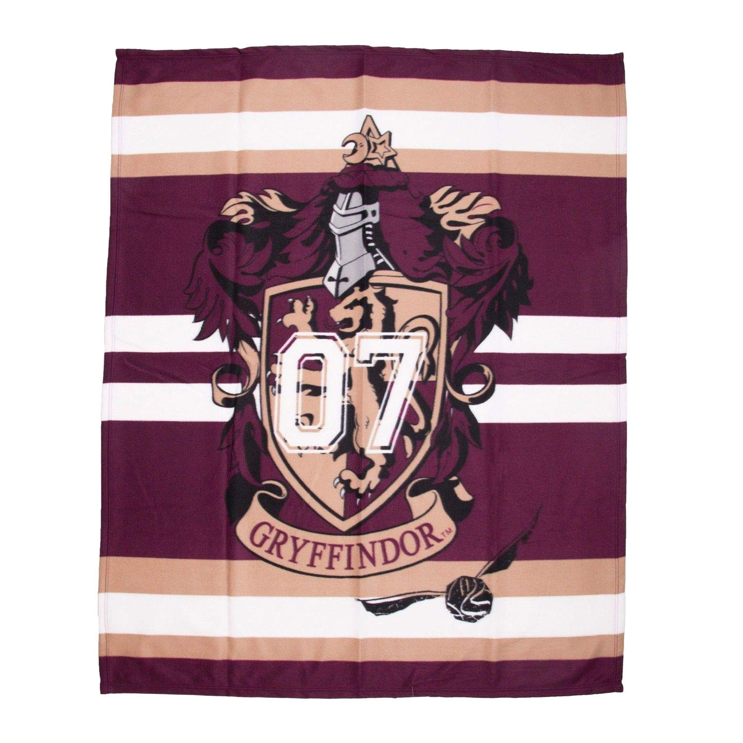 Harry Potter Fleece Gryffindor Blanket - Red/Brown/White