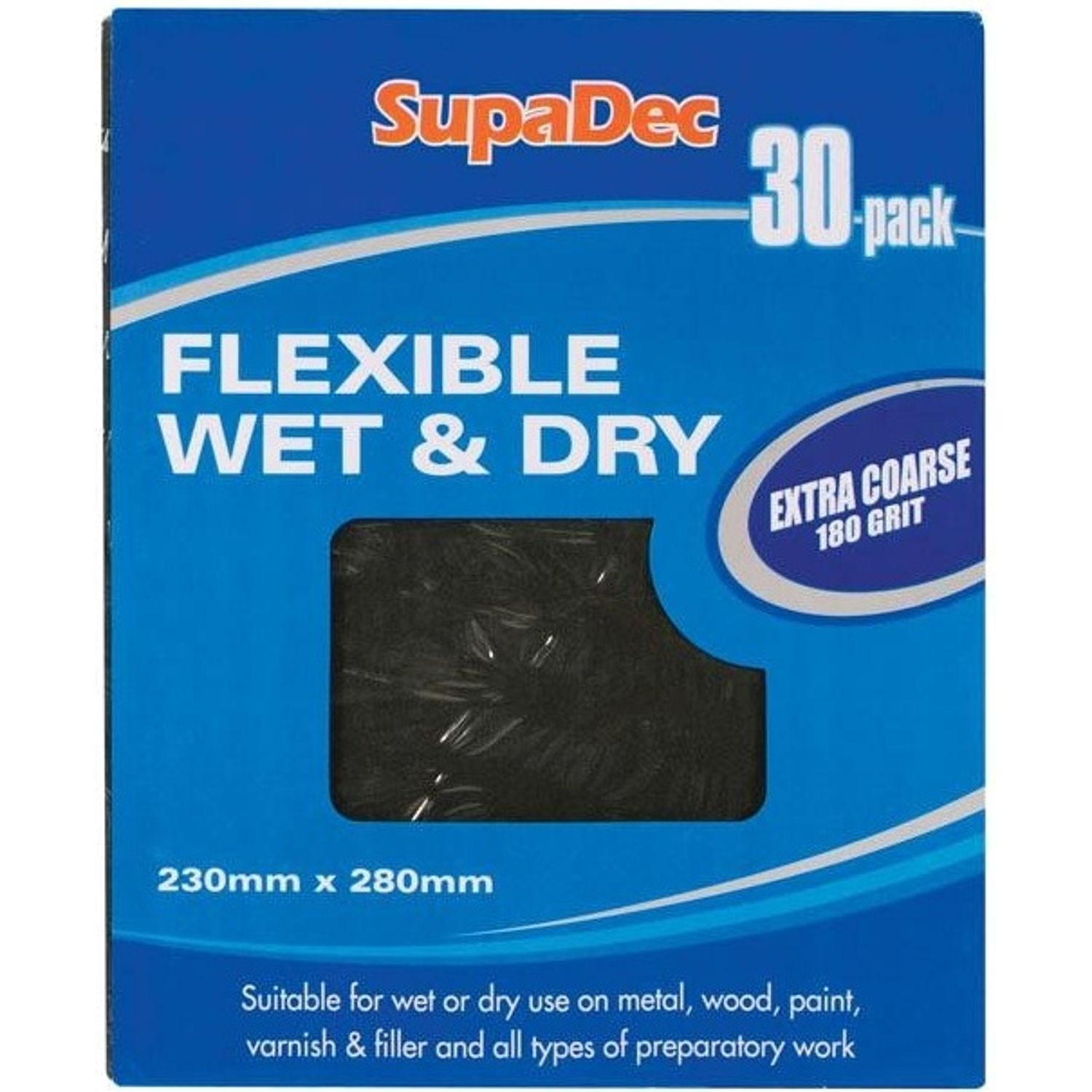 Supadec Sandpaper (Pack Of 30) - Black