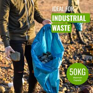 Ecobag 20 Pack Blue Rubble Bags - 40L - 100 Micron - Recyclable