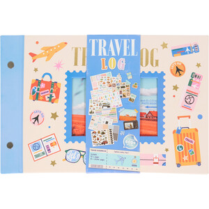 Travel Log Scrapbook with Stickers