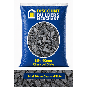 Charcoal Slate Chippings 40mm Decorative Garden Stone Dark Grey Slate 20kg Bag