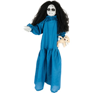 Animated Doll with Blue Dress Decoration