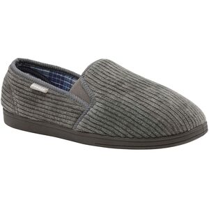 Mens Tartan Lined Slippers With Memory Foam