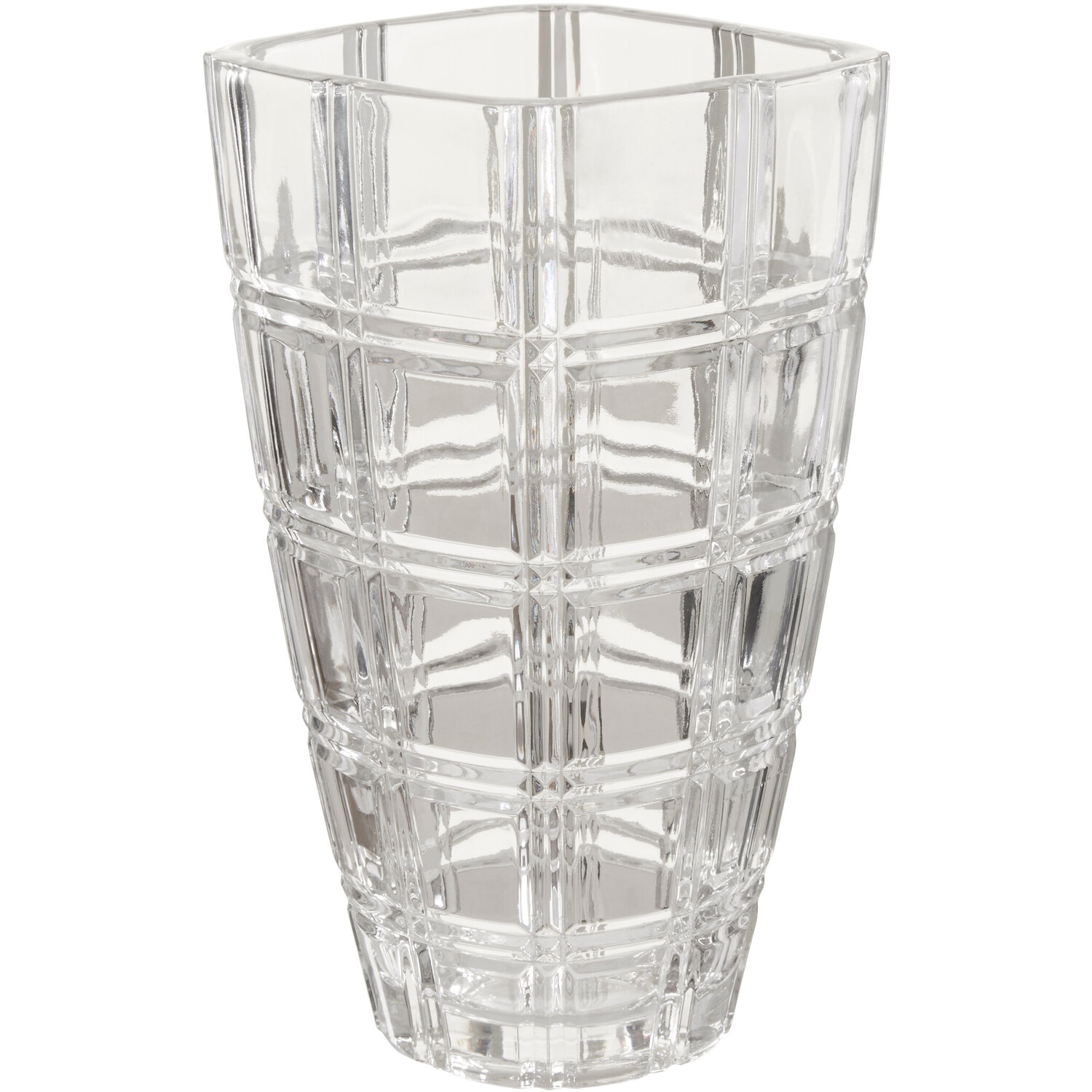 Orsina Savita Vase With Grid Pattern - Neutral