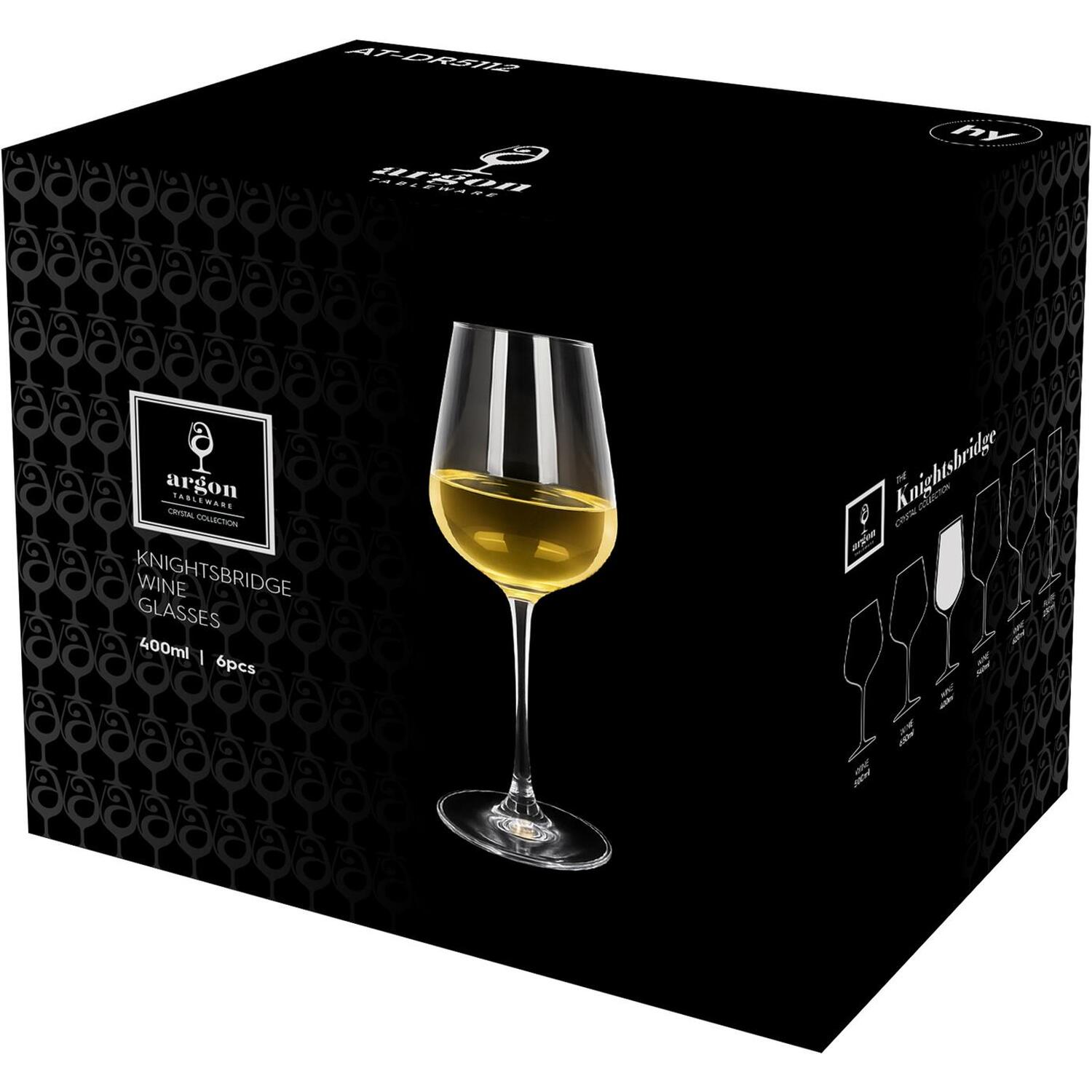 Image of Knightsbridge Crystal White Wine Glasses -&hellip;