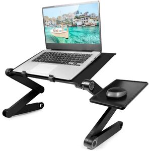 Accuratus Integer Desk - Multi Angle Height Adjustable Desk w/ Integrated Cooling Fans Laptop Stand