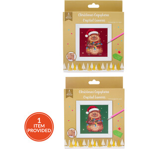 Christmas Capybara Crystal Canvas Kit