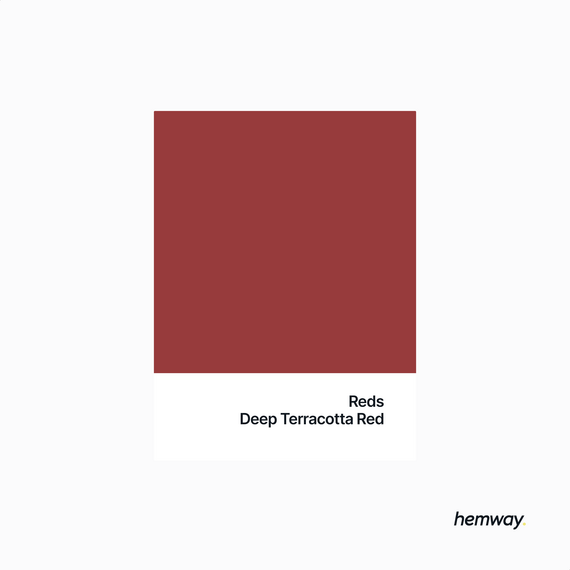 Hemway Chalk Paint Flat Matt Deep Terracotta Red 1L