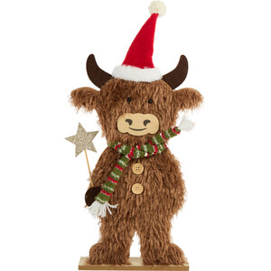 Christmas Highland Cow Standing Decoration