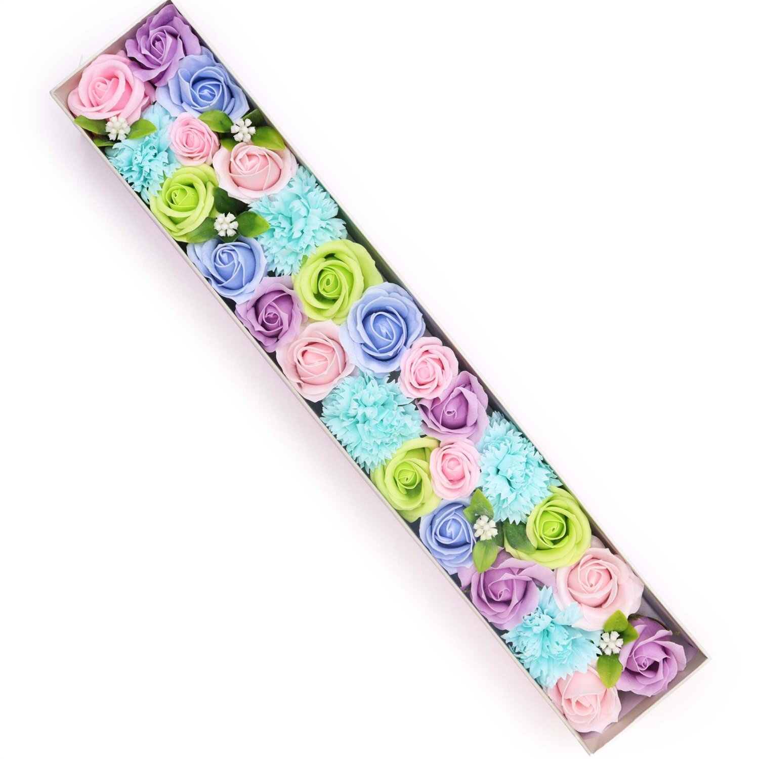 Kdmk Baby Blue Soap Flower Gift Box Long Baby Blessings Celebration - Multi