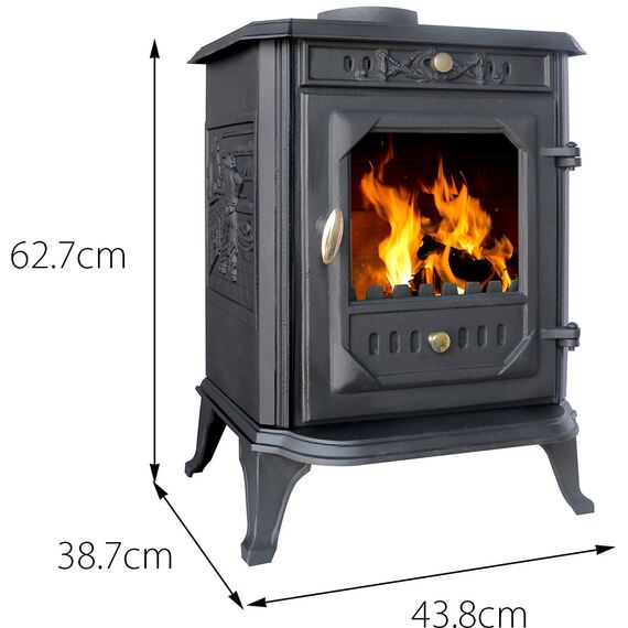 Royal Fire Berlin 7kW Cast Iron Wood and Charcoal Burning Stove