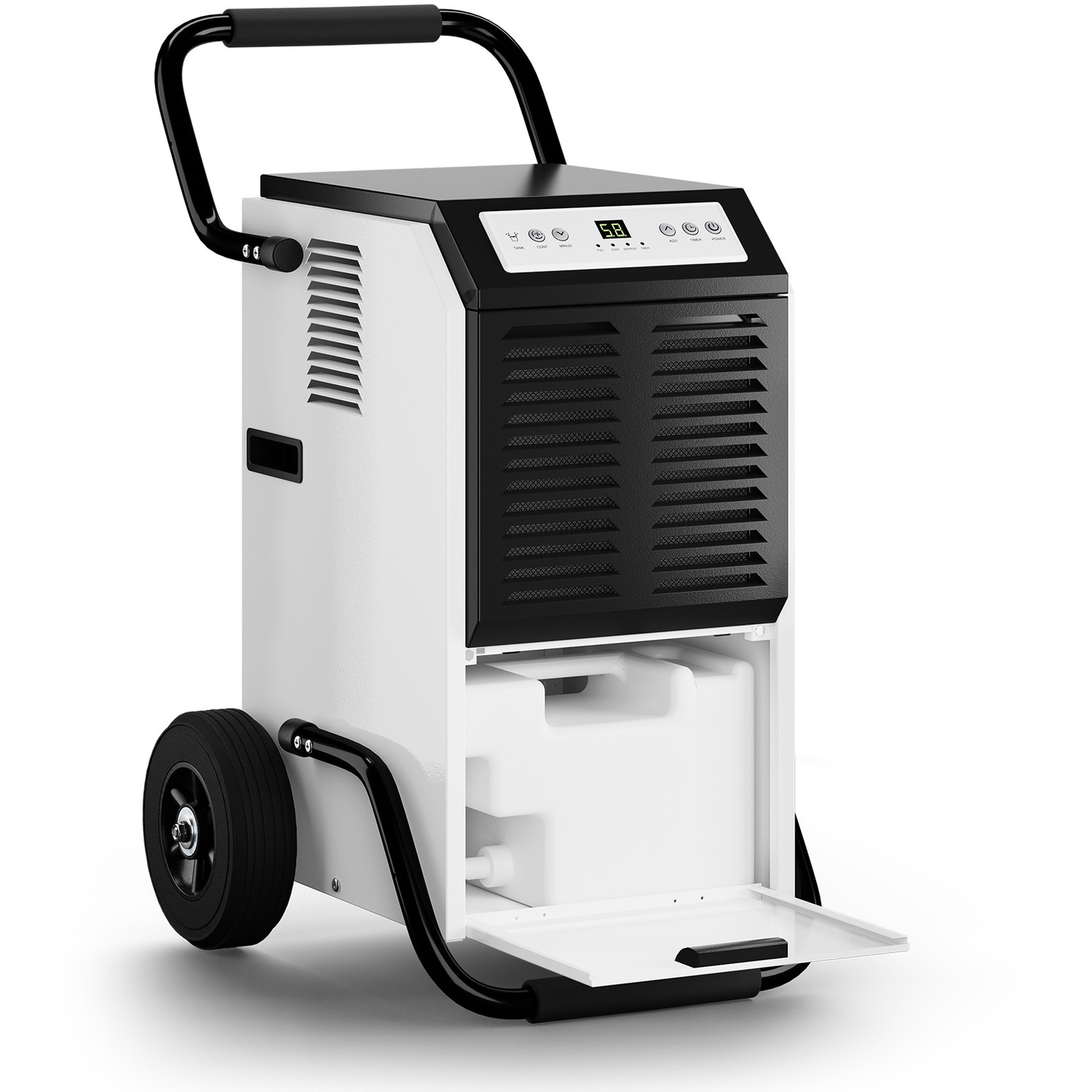 Pro Breeze 50L Industrial Dehumidifier - White