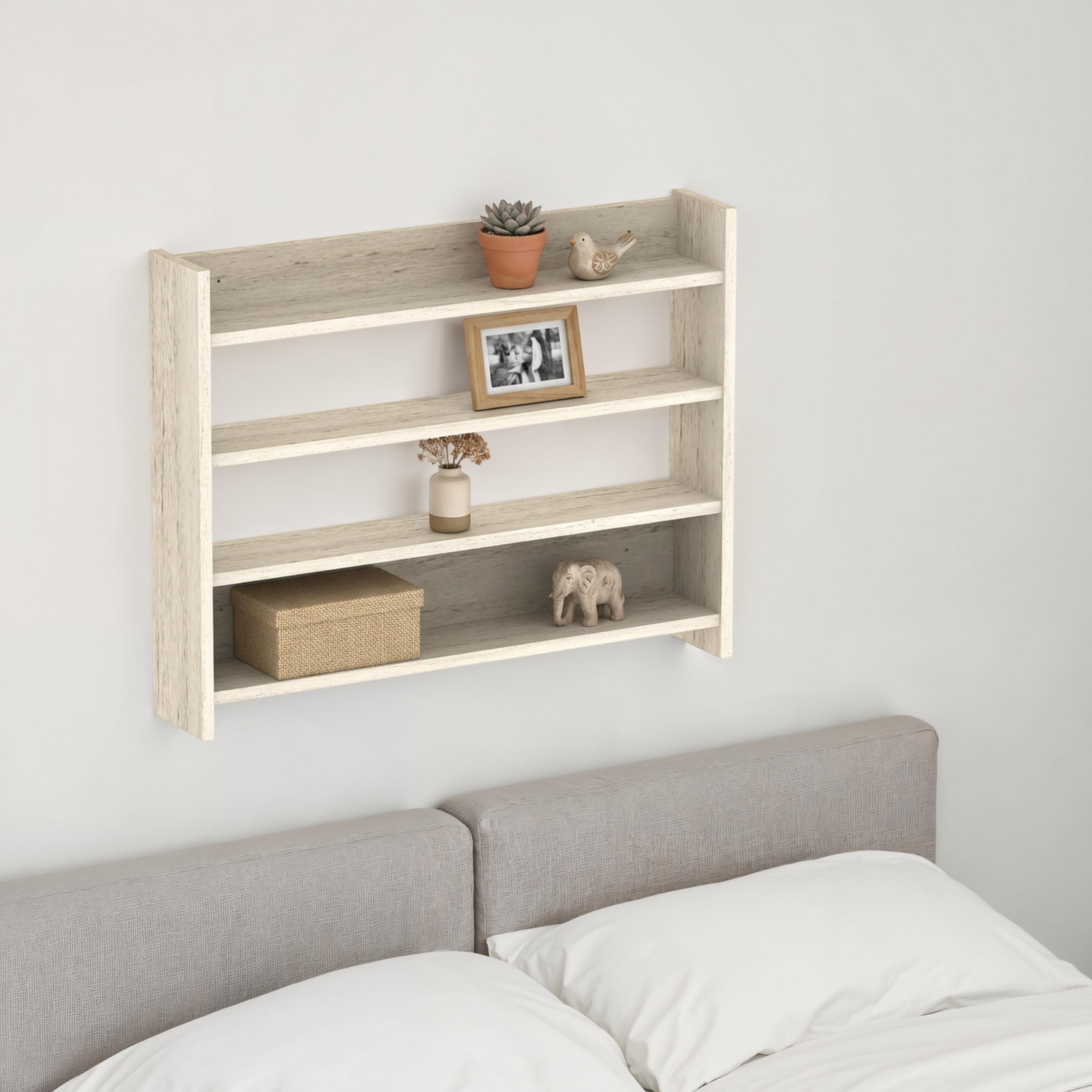 B&Q - Lane 4-Tier Wall Shelf Travertine 85 X 15 X 66 Cm - Image 3